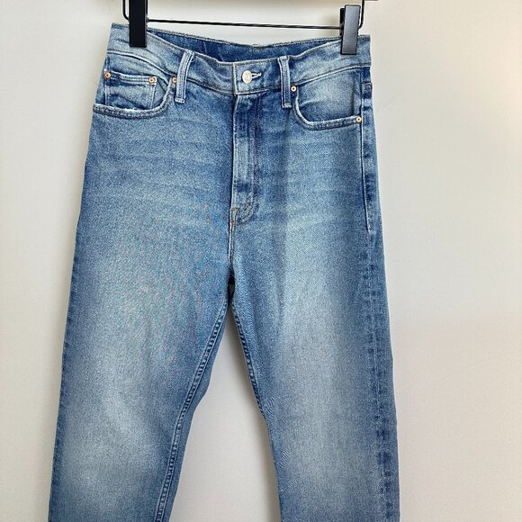 MOTHER Women's High Rise Jeans in Light Blue - Picture 4 of 12
